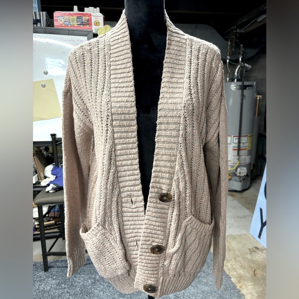 SO brand cardigan sweater. Light tan/cream color. Size medium